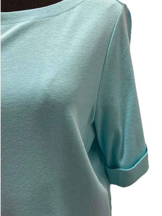 Style & Co Women's Aqua Blue Short Sleeve 100% Cotton Top, Size 2X, NWT - Picture 5 of 15